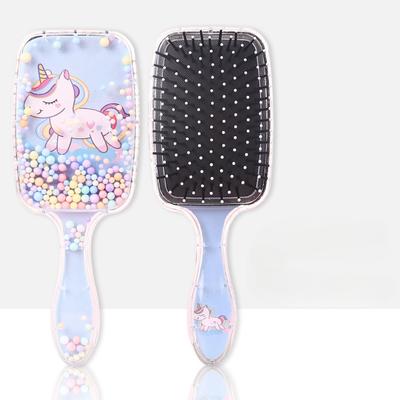 Kawaii щетка для волос для маленьких девочек, расческа для волос с милыми животными, пандой, единорогом для детей, массажная расческа на воздушной подушке, инструмент для ухода за волосами для девочек