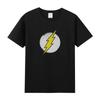 Хлопковая футболка с принтом, короткий рукав, Футболка DC Flash Аниме, короткий рукав, Домашняя одежда из фильмов и аниме, Спортивная одежда для мальчиков