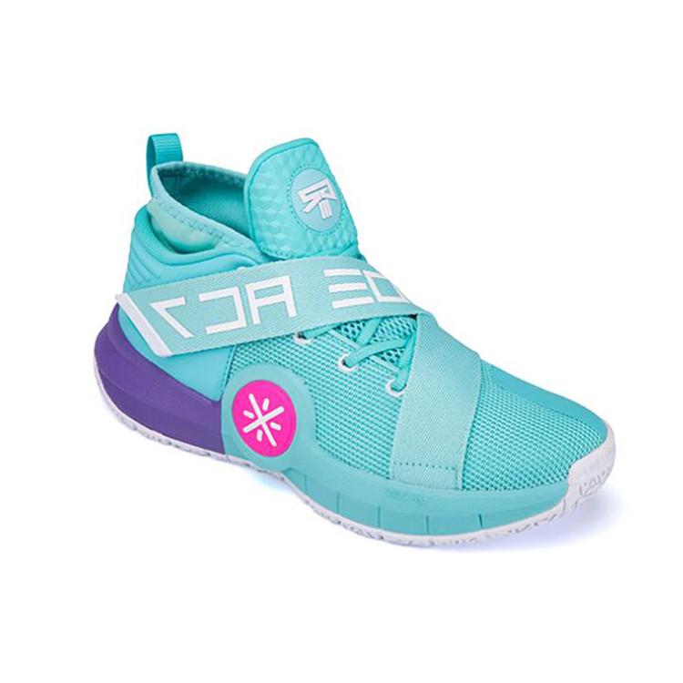 Li Ning All City 7 Way Of Wade All City 7 Нескользящие Легкие Средние Баскетбольные Кроссовки Мужские South Beach, Зеленый Фиолетовый ABAP101-3