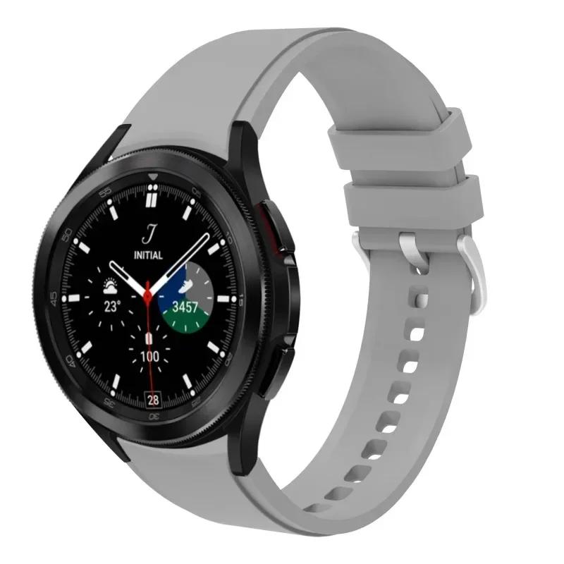 Ремешок для Samsung Galaxy Watch 4 classic 46мм 42мм 6 43мм 47мм 5 pro 45мм Силиконовый браслет correa Galaxy Watch 4 44мм 40мм ремешок