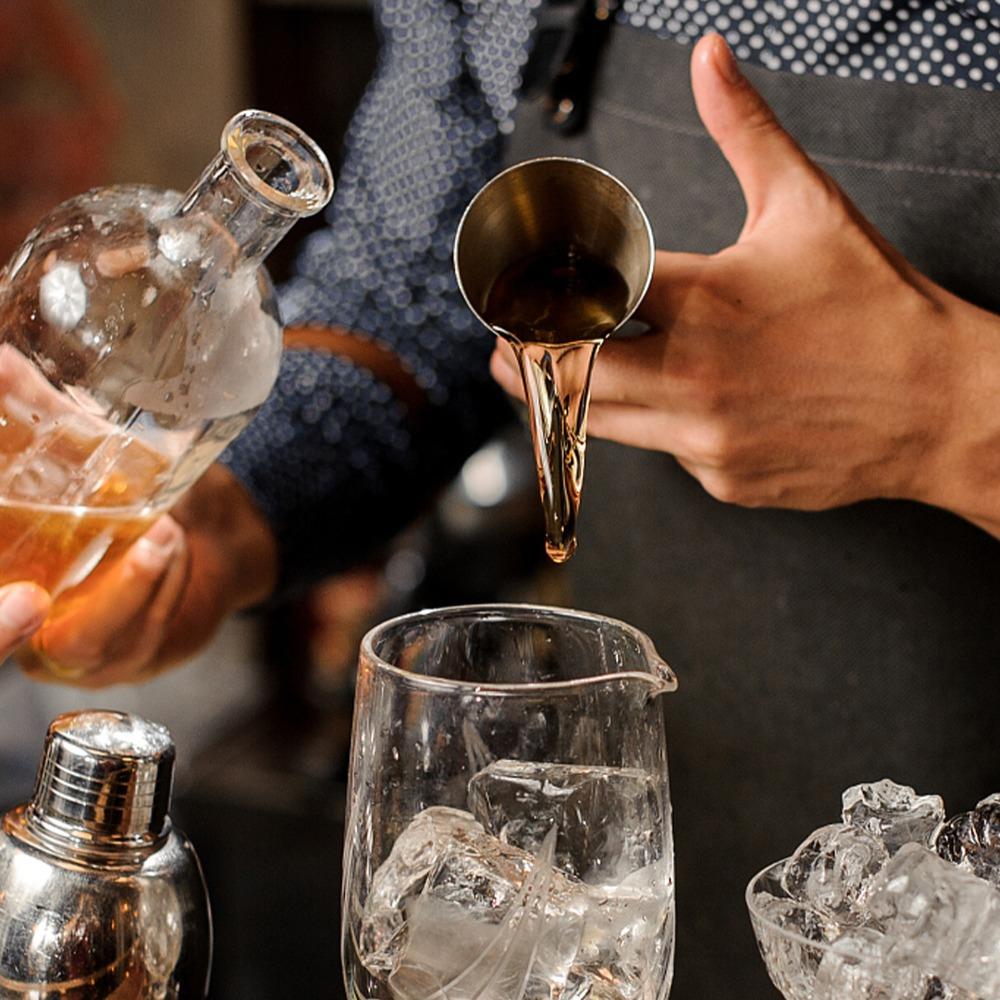 Glossy Finish Stainless Steel Jigger Double Sided Bar Jigger Premium Wine Measuring Cup Party
