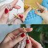 10pcs Crochet Rings Adjustable Thumb Rings for Knitting Hobbyists Yarns Rings Convenient Finger Holders for Hand Weaving