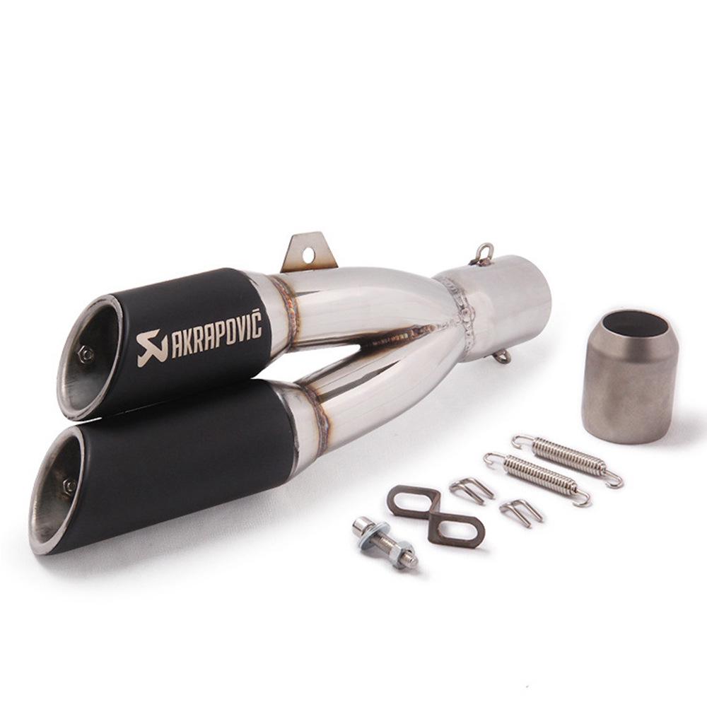 Universal Dual Exhaust Pipe for Vespa, Kawasaki, Yamaha GSXS150 Motorcycles