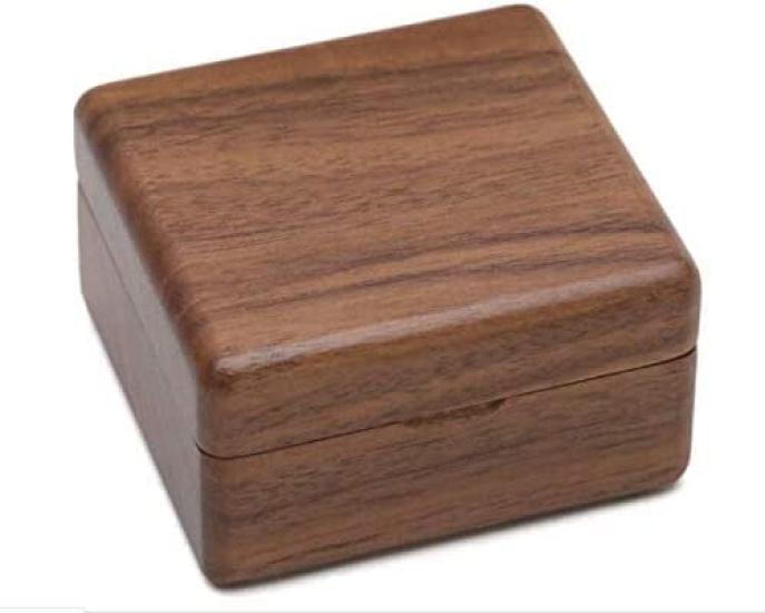 Mini Wooden Music Box 18 Note Wind Up Music Box Wooden Music Box with Movement Happy Birthday To Gold-plated (Walnut, You)