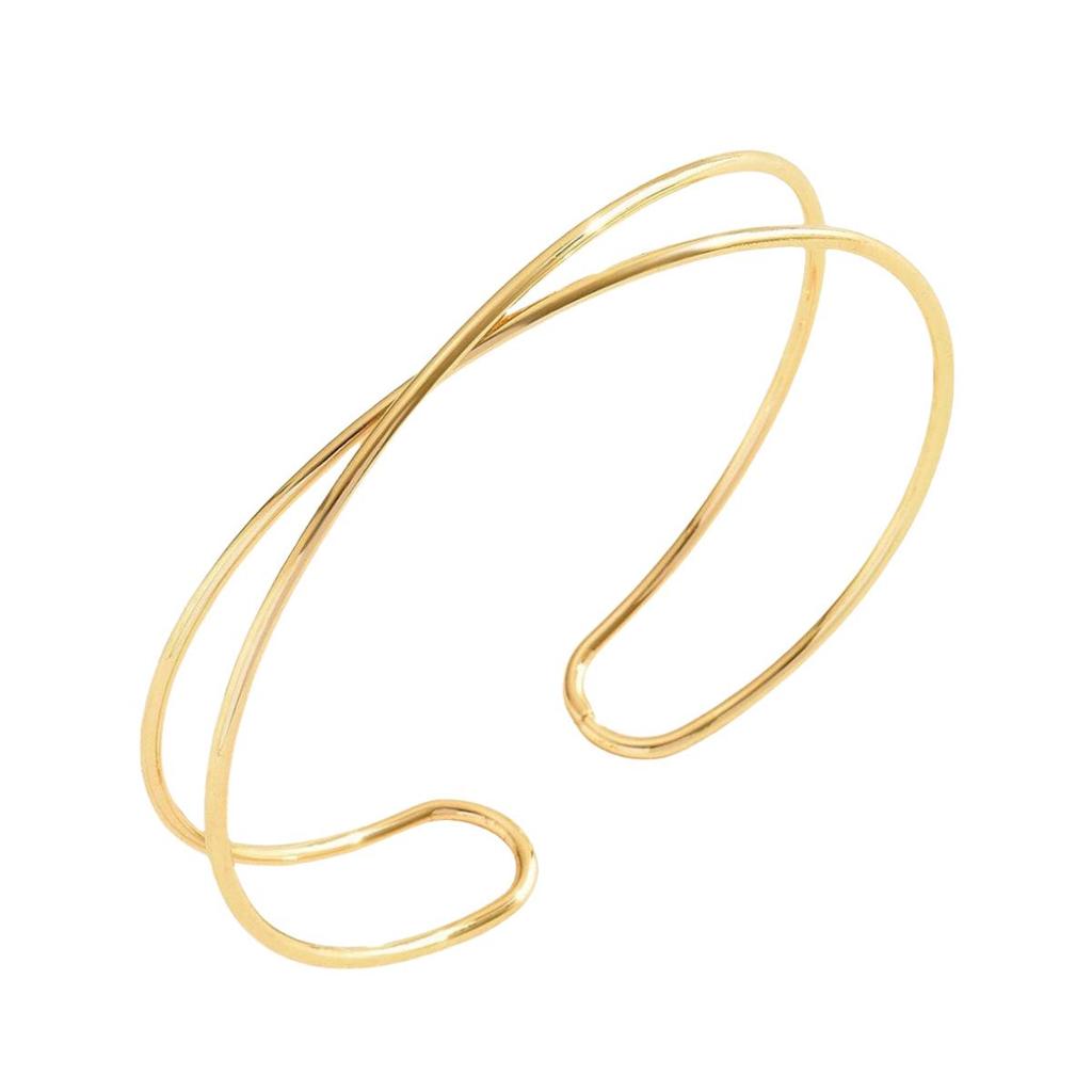 Geometric Open Metal Bangle Set: European & American Style Hand Jewelry