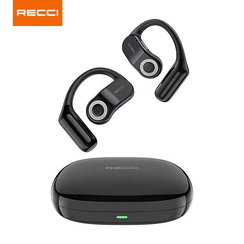 Беспроводные наушники Recci REP-W87 с двойным подключением, с заушинами, открытого типа