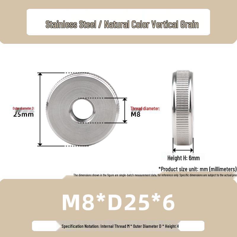 Высокопрочная накатанная гайка M3/M6/M10 из нержавеющей стали
