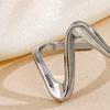 Кольцо Yousheng Lady Open Ring, регулируемое, из нержавеющей стали, неровной формы, полированное, сплошного цвета, гладкое, антикоррозийное, для повседневных вечеринок, выпускного вечера, ювелирные изделия для пальцев