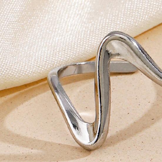 Кольцо Yousheng Lady Open Ring, регулируемое, из нержавеющей стали, неровной формы, полированное, сплошного цвета, гладкое, антикоррозийное, для повседневных вечеринок, выпускного вечера, ювелирные изделия для пальцев