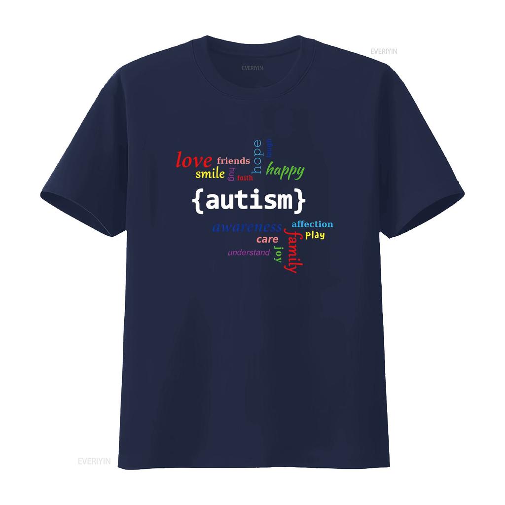 Autism T Shirt Awareness for Kids vintage Washed Breathable Unisex Stretched fashion Slightly Comfortable Casual streetwear