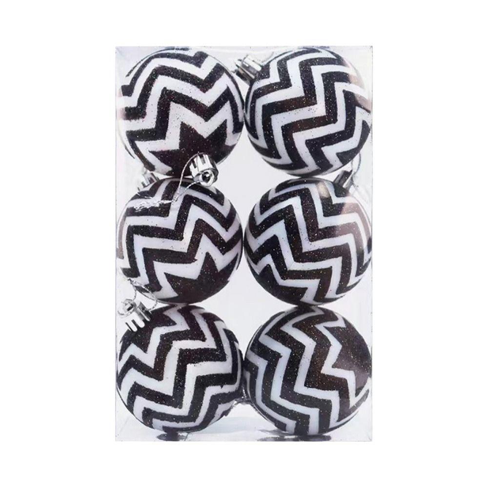 6 шт. Расписанные вручную шары Подвески для рождественской елки 6 см Шары для украшения окна Рождественские шары Вечеринка Праздник