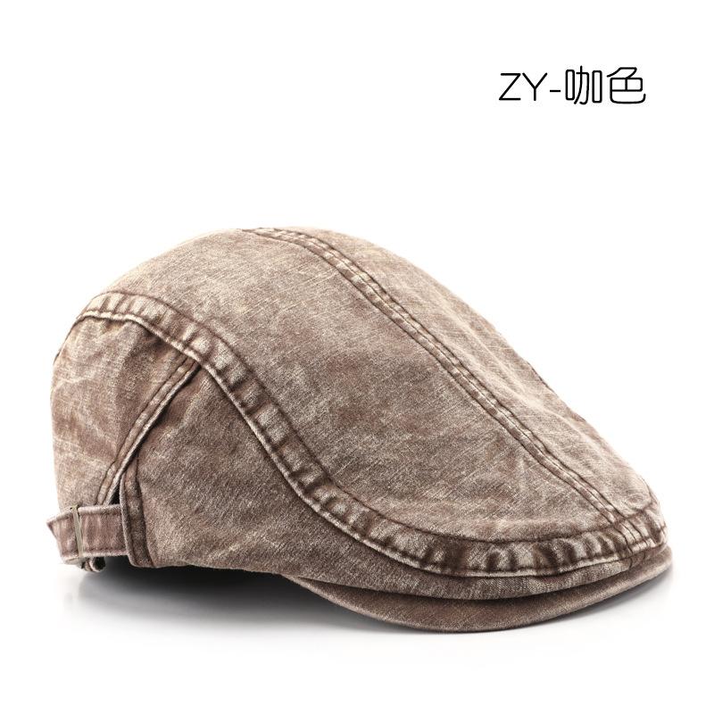 Women's Washed Forward Cap Men's British Outdoor Sports Casual Sun Hat Beret