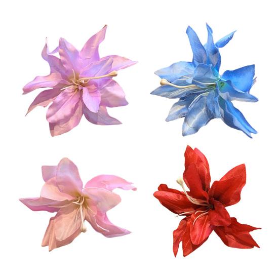 Women Hairpin Secure Grip Realistic Flower Design Hair Clip Non-Fading Lightweight Decorative Hair Accessories