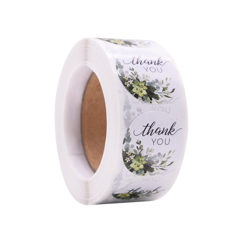 500 шт. круглых этикеток, благодарственных подарков, наклеек, крафт-бумаги, подарочных коробок для конфет, сумок, свадебных, праздничных, для дня рождения, вечеринок, украшений