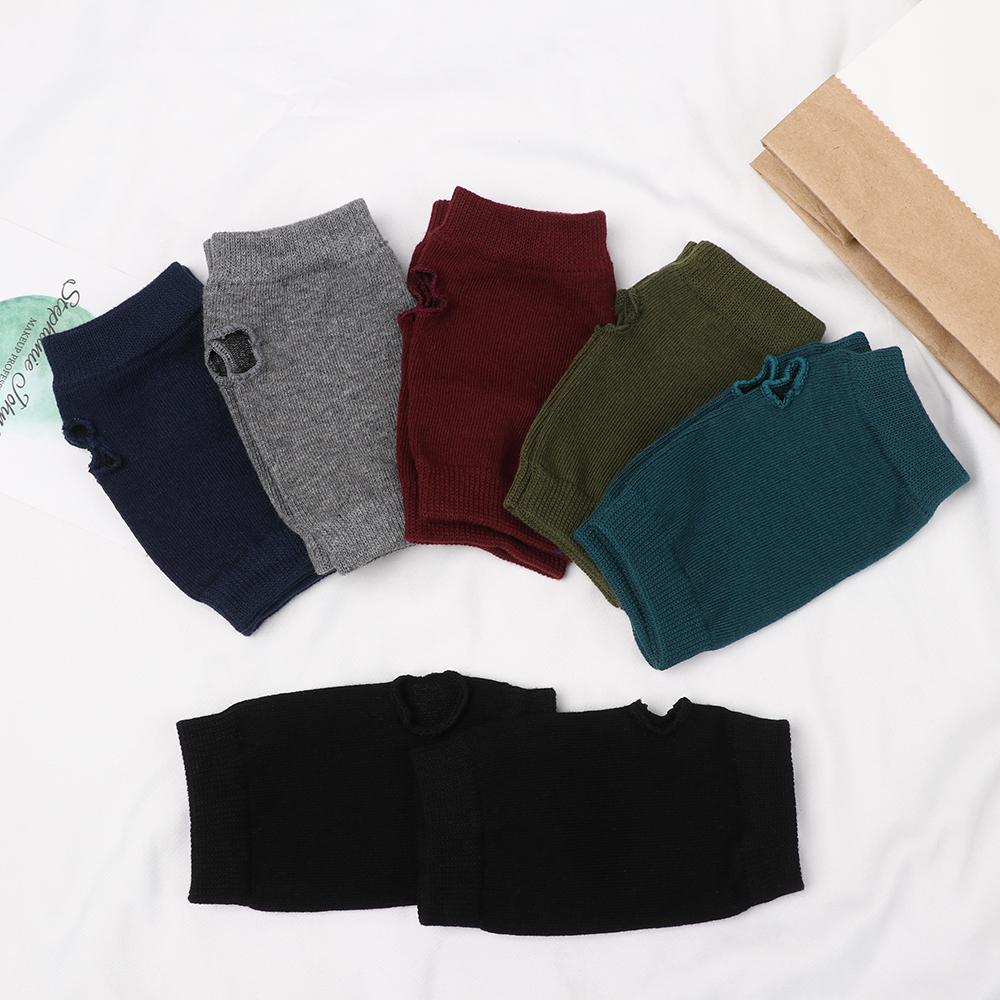 Women Girl Fingerless Winter Autumn Warm Wrist Gloves Exposed Finger Half Mitten Knitted Wool Glove