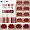QiBest Non-Stick Lip Glaze Set Matte Matte Liquid Lipstick Non-Fading Lip Gloss