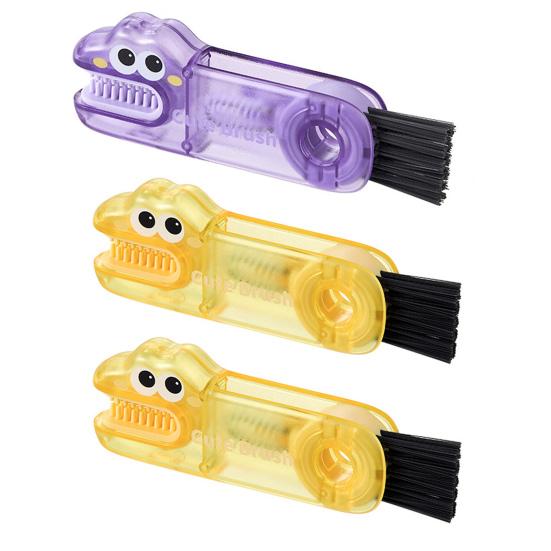 2/3 шт. 3 в 1 Щетки для чистки Мультяшный дизайн Пищевой Нескользящая ручка Щетка для зазоров Портативная Длинная щетина Очиститель для бутылок
