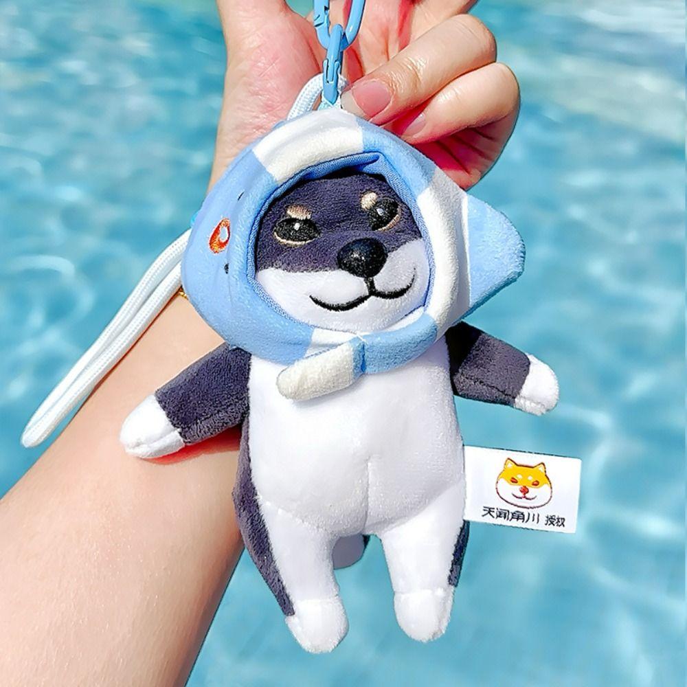 Soft Shiba Inu Dog Backpack Pendant PP Cotton Dressed Akita Dog Plush Doll Home Decor
