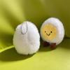 Crafted Boiled Beautifully Egg Plush Toy Colorful Smiling Face Keychain Everyone For