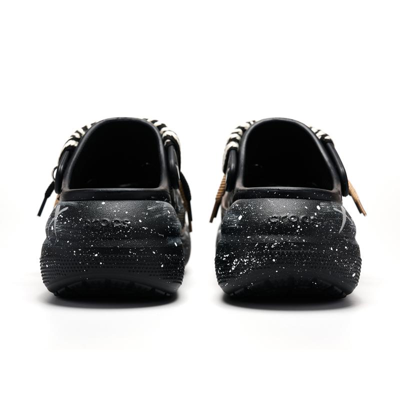 Crocs Crush Clog EVA Baby's Breath Graffiti Broken Diamond Star Trend Personality Hole Shoes Unisex Black