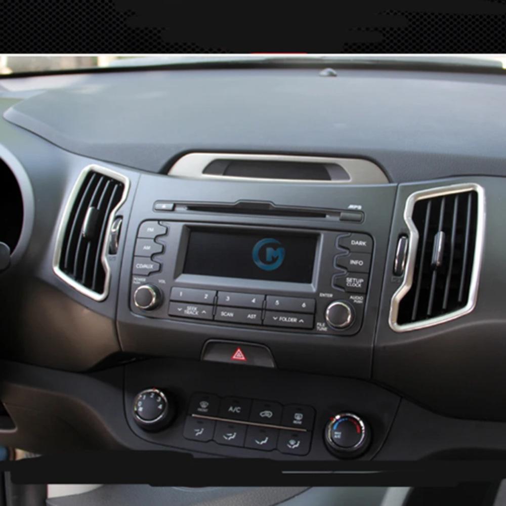 Совместимо с 2011-2015 Kia Sportage R Рамка воздуховода кондиционера Яркая отделка.