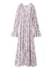 Gelato Pique Day Floral Long Sleeve Dress PWCO252237 Pink F Mother's Cup-in Women's