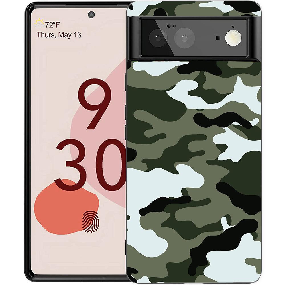 Камуфляжная Чехол-бампер для телефона Camo для Google Pixel 8 7 6 7A 6A Pro 5G Ударопрочный Силиконовый Мягкий 9 Pro XL 8 Pro 5G Чехол Сумки