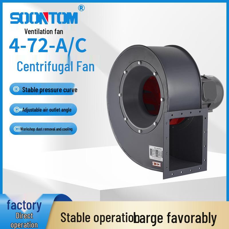 4-72-A/C Industrial Centrifugal Fan for Ventilation, Dust Removal, Air Exchange, and Cooling in Plants and Workshops