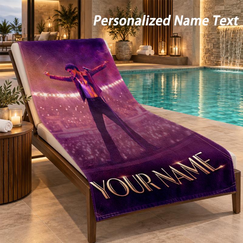 Bruno Mars Custom Name Beach Towel Large Soft Towel for Indoor Bathroom Outdoor Beach