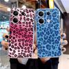 Мягкий силиконовый прозрачный чехол с леопардовым узором для Xiaomi Redmi Note 13 Pro 13C Samsung A55 A54 A34 S24 M35 iPhone 15, защитный противоударный чехол для камеры