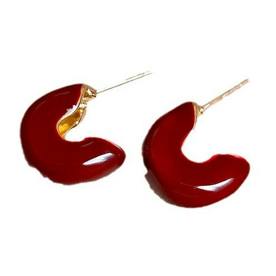 Серьги-капли геометрической формы Анкара из серебряной иглы – Ретро Высокая мода для женщин