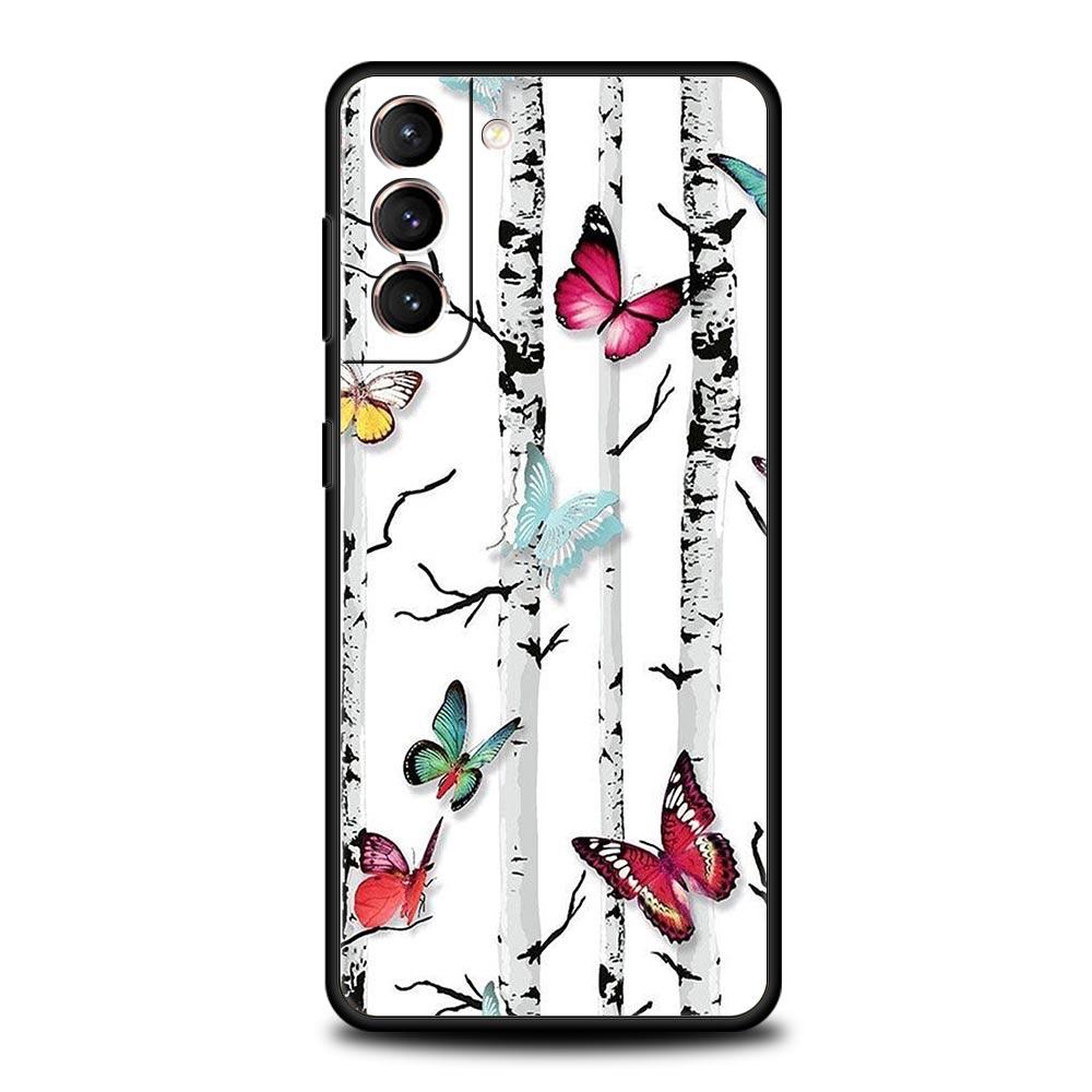 Butterfly Design Phone Case Cover for Samsung Galaxy S26 S25 S24 S23 S22 S20 S21 FE Ultra S25 Edge Plus 5G Soft TPU Shell Fundas