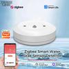 ZigBee Умный датчик протечки воды Детектор протечки Сигнализация о затоплении Уведомления Smart Life Работает с Zigbee шлюзом