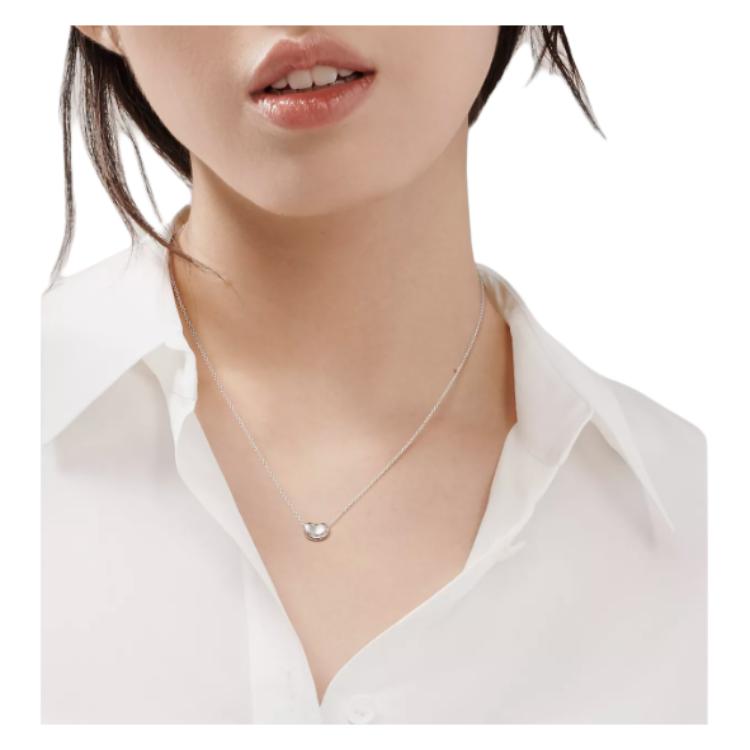 Tiffany И Ко. Эльза Перетти® Кулон-фасоль Минималистичный Повседневный Модный Ожерелье из Серебра 925 Пробы Женское ожерелье GRP11429