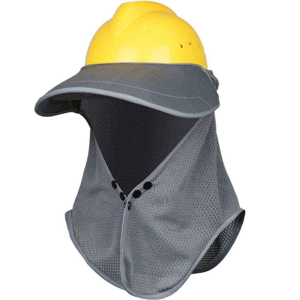 Mesh Safety Helmet Sunshade Breathable Neck Protection Sun Shield for Construction Workers