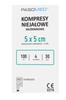 Нетканые компрессы Pasomed, 4 слоя, 30 г/см, 5х5 см, 100 шт. в упаковке