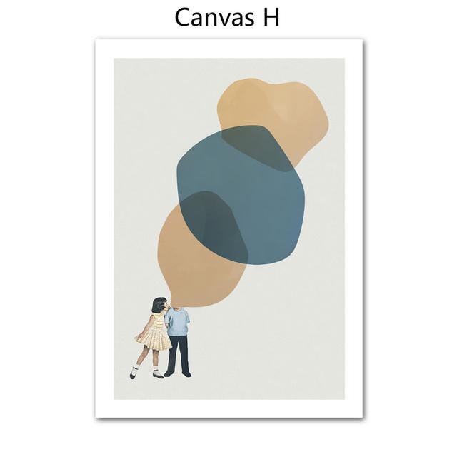 Абстрактный астронавт скандинавский воздушный шар кофе птицы пустынный дым плакат стены книги по искусству печать холст живопись Декор фотографии для гостиной