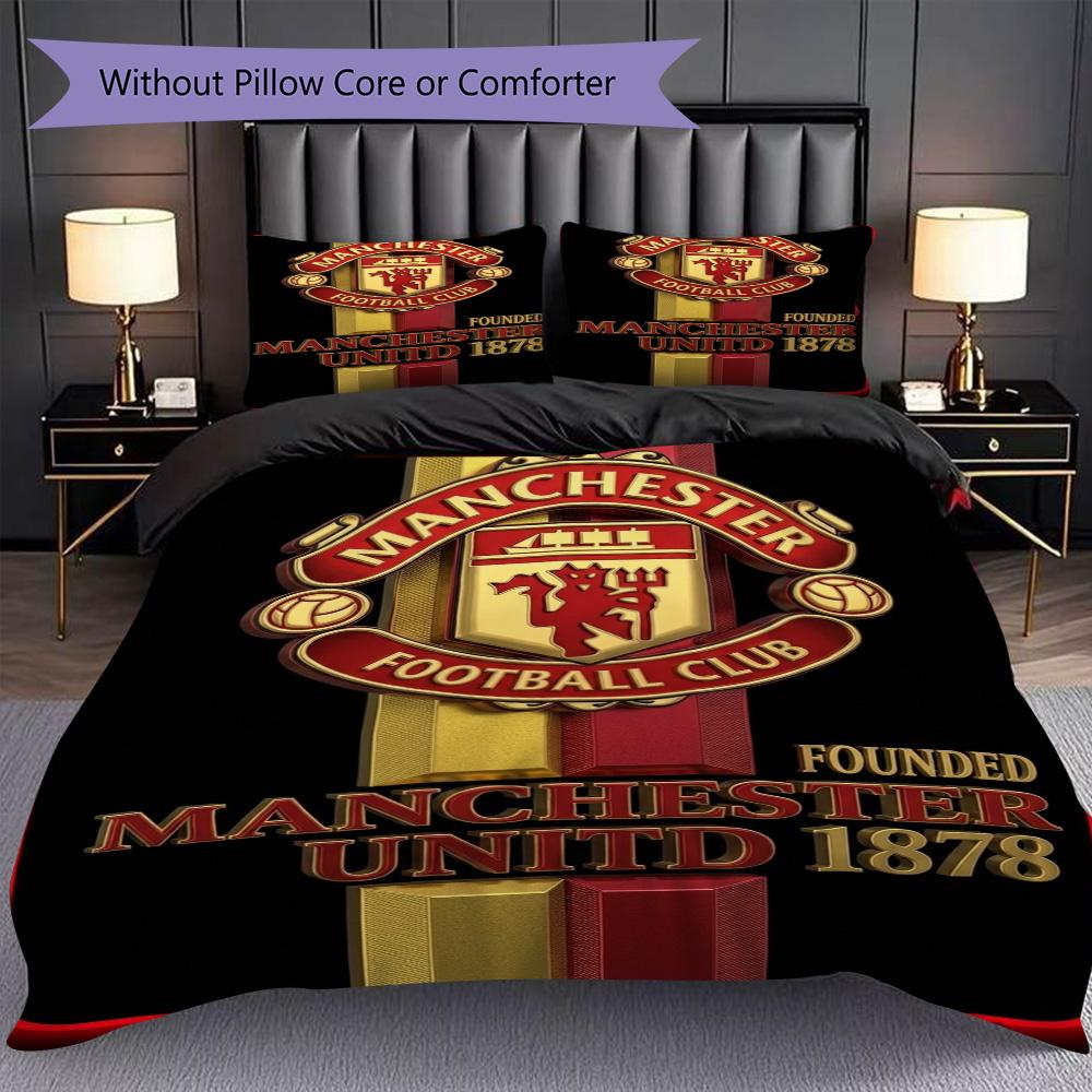 Manchester Legacy Devils Spirit Three-piece set (1 * duvet cover + 2 * pillowcase, without core) 2D Flat Soft and comfortable