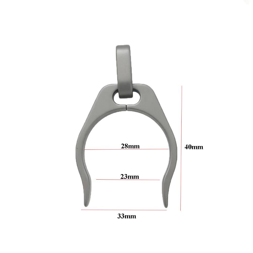 Durable Sports Bottle Hook Grey Camping Hiking Buckle New Titanium Alloy Buckle Home Decorative