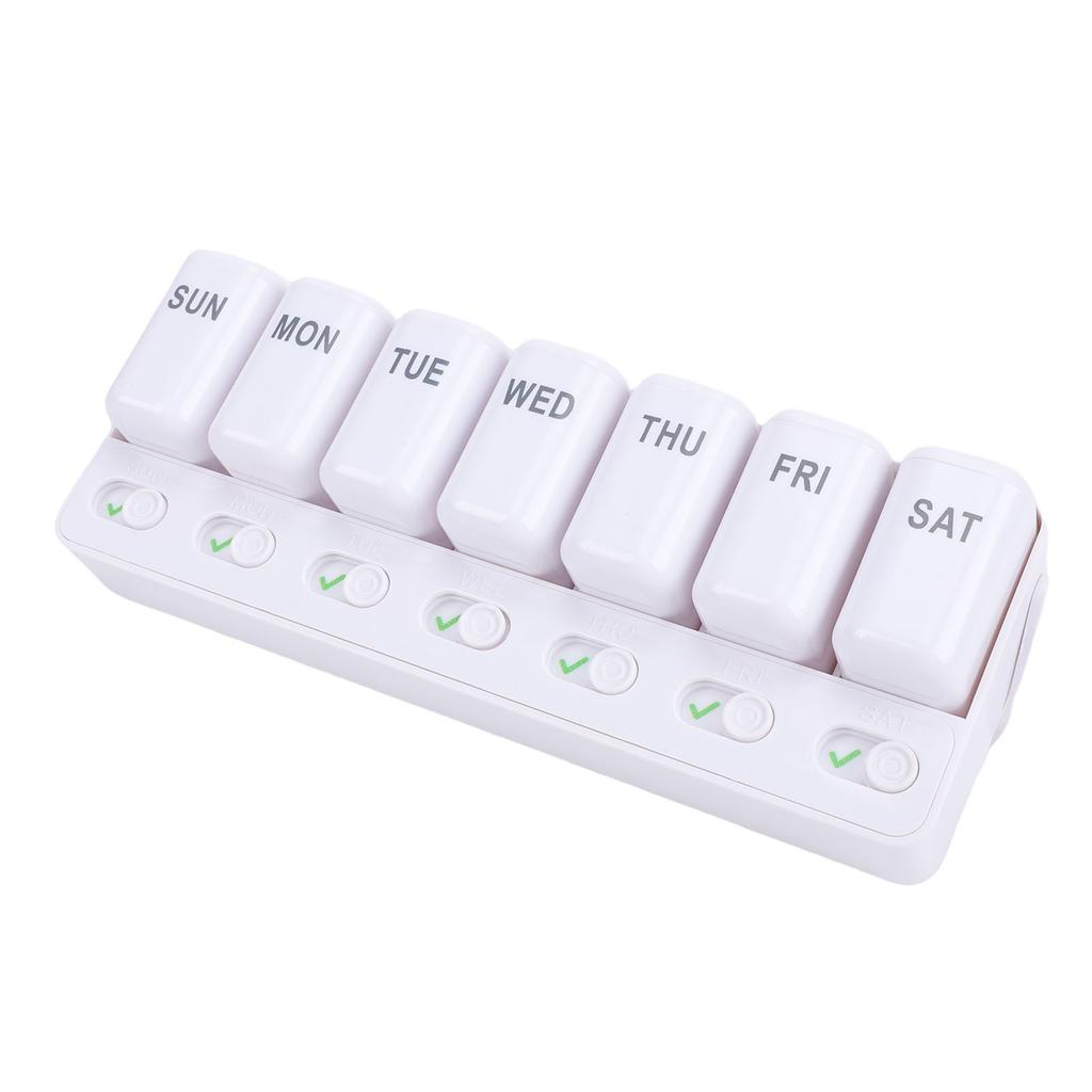Weekly Tablet   7 Day Compartment Storage Detachable Home Travel Box with Reminder