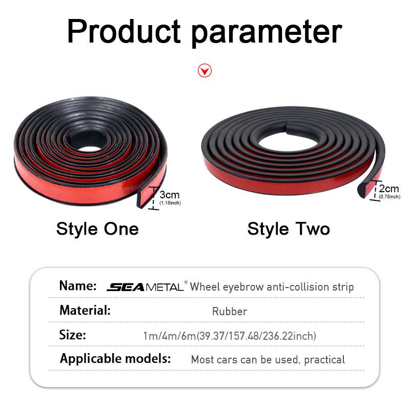 Universal Rubber Car Seal Strip Fender Flares Arches Wing Expander Auto Mudguard Wheel Eyebrow Anti-collision Mud Guard Sealants