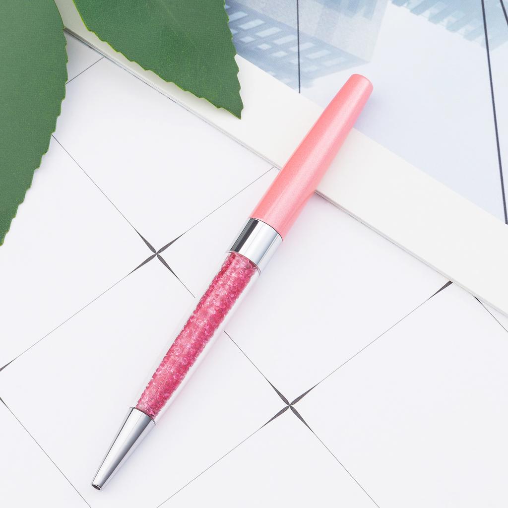 1 шт. креативная кристальная шариковая ручка канцелярские принадлежности для офиса и школы вращающийся металлический роскошный бренд высококачественный ролик розовое золото