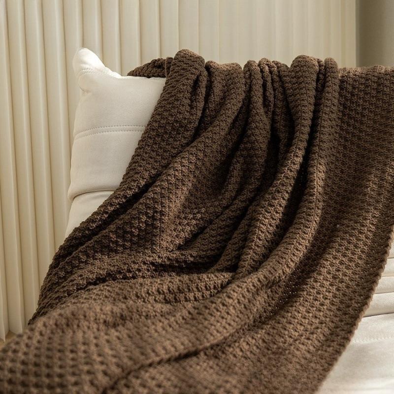 Maillard Knitted Throw Blanket with Tassels Soft Warm Sofa Cover Bed Fringe Blanket Cozy Boho Home Decor