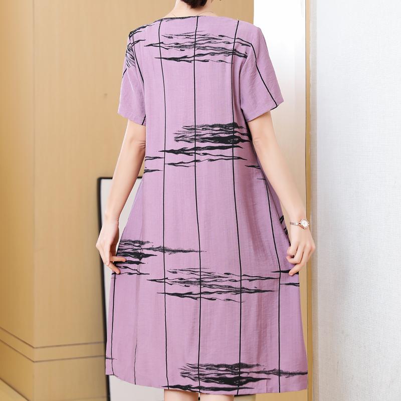 Summeremr, длинное платье с короткими рукавами, винтажный свободный сарафан, женские повседневные платья с круглым вырезом, большие размеры, женская одежда