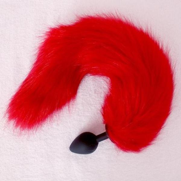 Красный лисий хвост реквизит для выступлений украшение для вечеринки