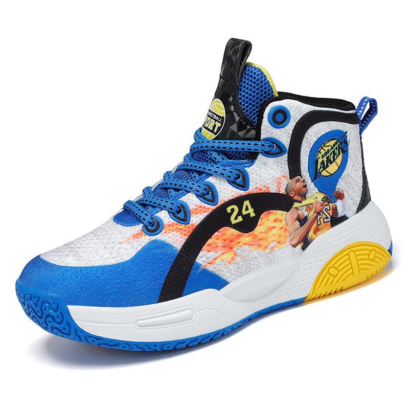 Весенне-летние популярные баскетбольные кроссовки для детей среднего и старшего возраста, памятные кроссовки Mamba, повседневная спортивная обувь для мальчиков, дышащая детская обувь