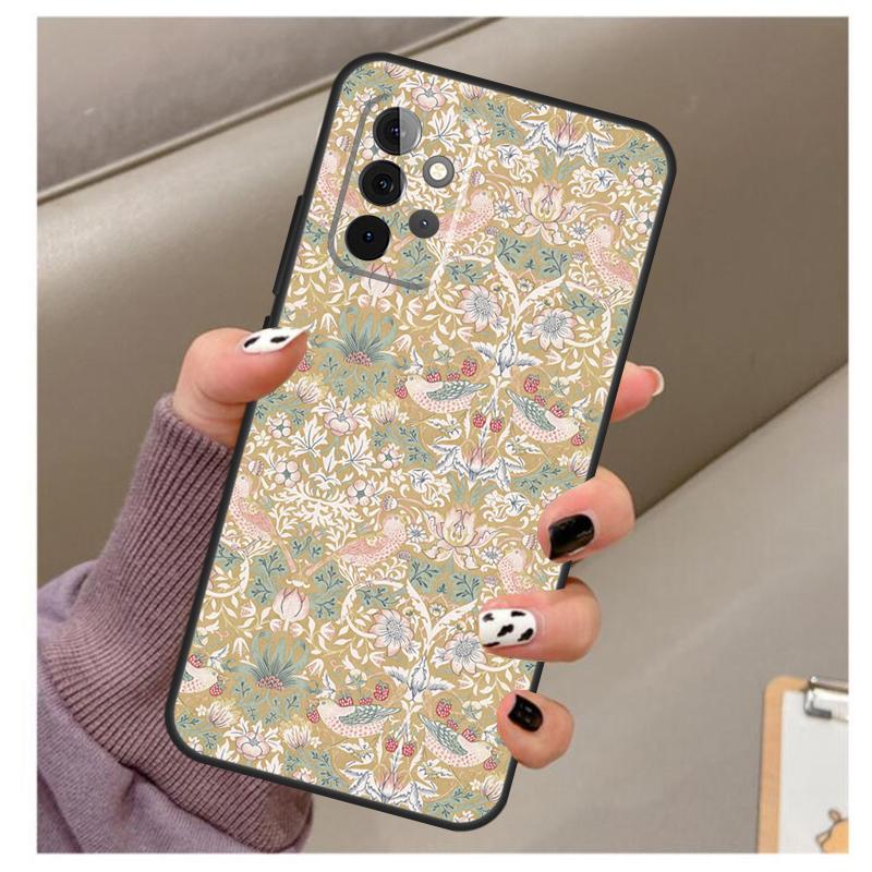 Кейс William Morris Strawberry Thief для Samsung Galaxy A35 A55 A15 A32 A12 A22 A52 A06 A54 A34 A14 A56 A36 A26 A16 A13 A53