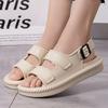 Женская обувь сандалии летние полые сандалии на плоской подошве большого размера повседневная обувь для улицы одинарная обувь уличная обувь для ручья