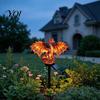 Fiery Dragon Garden Sculpture Solar Light, Fantasy Yard Stake, Waterproof Resin Ornament Gifts for Fans Statue Pathway Light Lawn Patio Decor