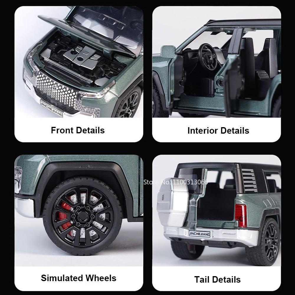 1/32 Alloy Model Cars BYD YangWang Off-road Vehicles Diecasts Model Toy 6 Doors Can Be Opened Pull Back SUV for boyfriend Gifts
